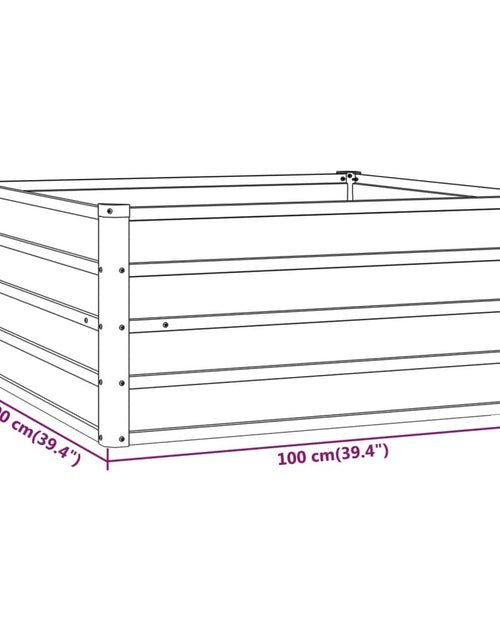 Încărcați imaginea în vizualizatorul Galerie, Strat înălțat de grădină, ruginiu, 100x100x45 cm, oțel corten
