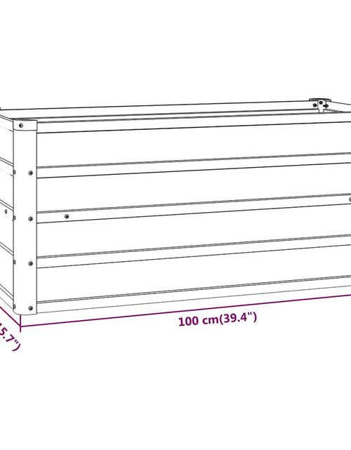 Încărcați imaginea în vizualizatorul Galerie, Strat înălțat de grădină, ruginiu, 100x40x45 cm, oțel corten
