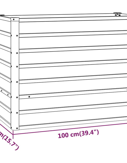 Загрузите изображение в средство просмотра галереи, Strat înălțat de grădină, ruginiu, 100x40x77 cm, oțel corten
