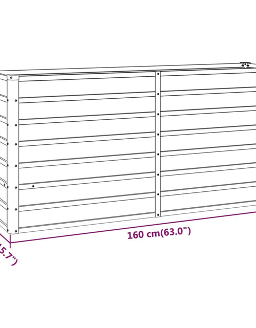 Încărcați imaginea în vizualizatorul Galerie, Strat înălțat de grădină, ruginiu, 160x40x77 cm, oțel corten
