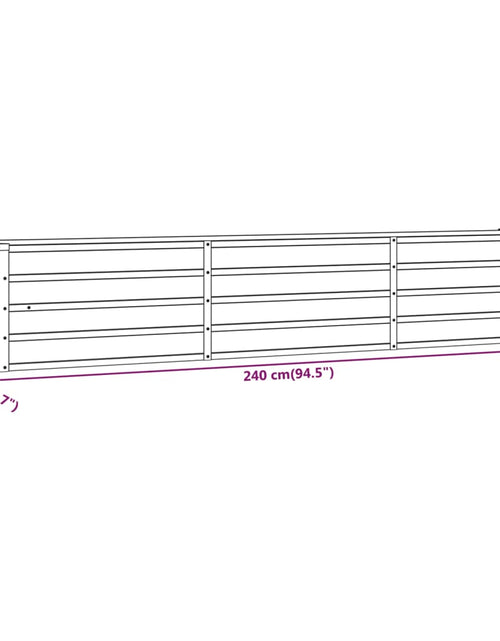 Încărcați imaginea în vizualizatorul Galerie, Strat înălțat de grădină, ruginiu, 240x40x45 cm, oțel corten
