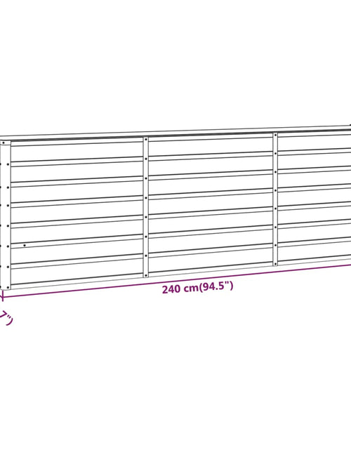 Încărcați imaginea în vizualizatorul Galerie, Strat înălțat de grădină, ruginiu, 240x40x77 cm, oțel corten
