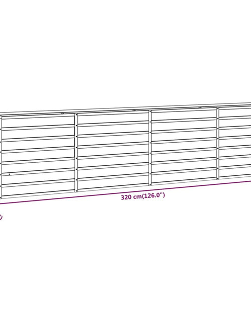 Загрузите изображение в средство просмотра галереи, Strat înălțat de grădină, ruginiu, 320x40x77 cm, oțel corten
