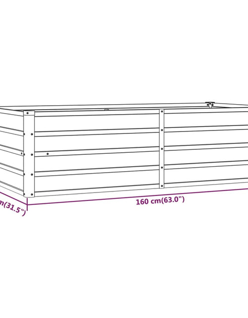 Încărcați imaginea în vizualizatorul Galerie, Strat înălțat de grădină, ruginiu, 160x80x45 cm, oțel corten
