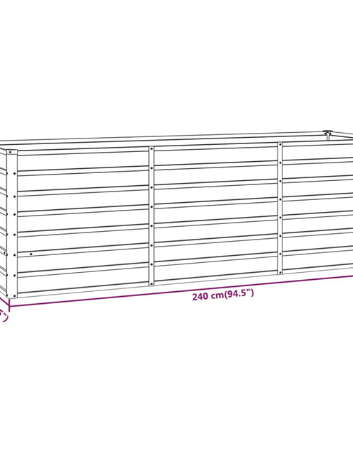 Încărcați imaginea în vizualizatorul Galerie, Strat înălțat de grădină, ruginiu, 240x80x77 cm, oțel corten
