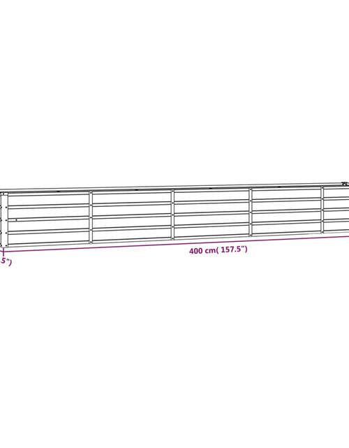 Загрузите изображение в средство просмотра галереи, Strat înălțat de grădină, ruginiu, 400x80x45 cm, oțel corten
