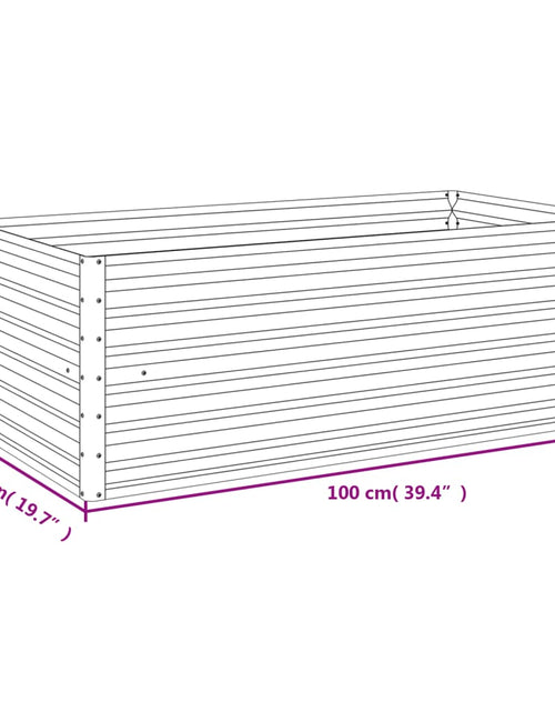 Încărcați imaginea în vizualizatorul Galerie, Strat înălțat de grădină, 100x50x36 cm, oțel corten
