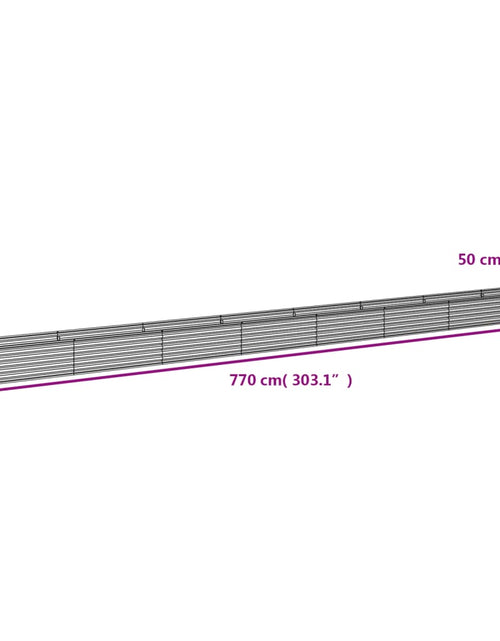 Загрузите изображение в средство просмотра галереи, Strat înălțat de grădină, 770x50x36 cm, oțel corten
