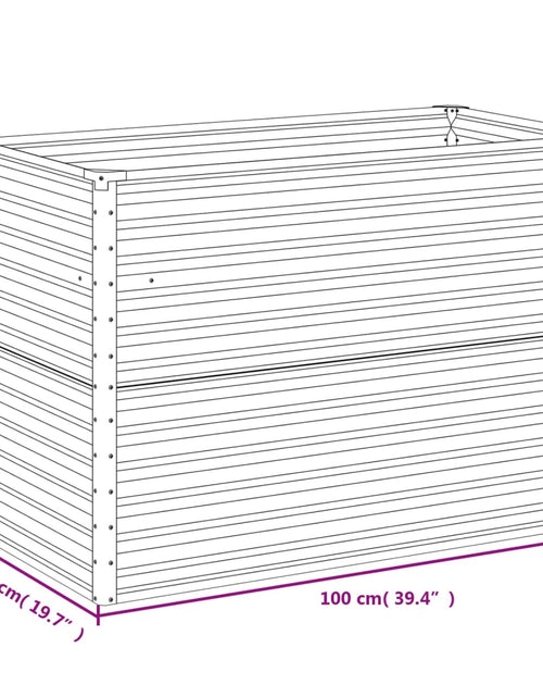 Загрузите изображение в средство просмотра галереи, Strat înălțat de grădină, 100x50x69 cm, oțel corten
