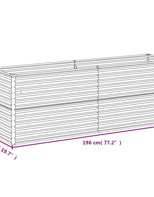Încărcați imaginea în vizualizatorul Galerie, Strat înălțat de grădină, 196x50x69 cm, oțel corten
