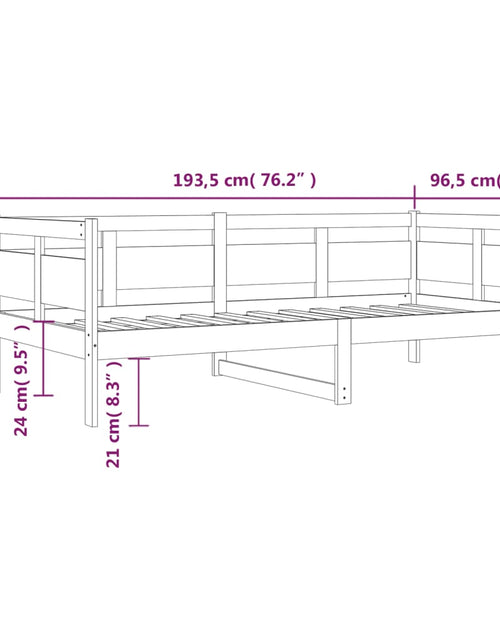 Încărcați imaginea în vizualizatorul Galerie, Pat de zi, alb, 90x190 cm, lemn masiv de pin
