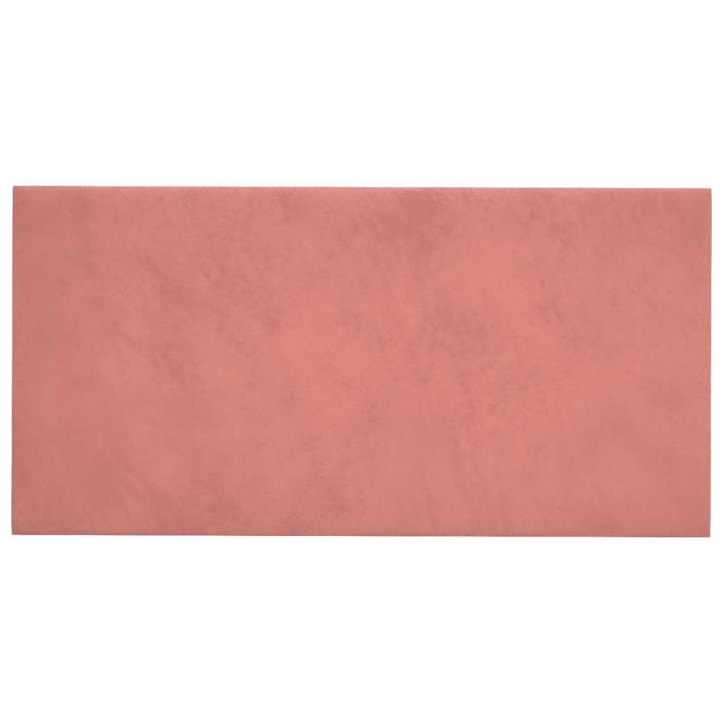 Panouri de perete 12 buc. roz 60x30 cm catifea 2,16 m²