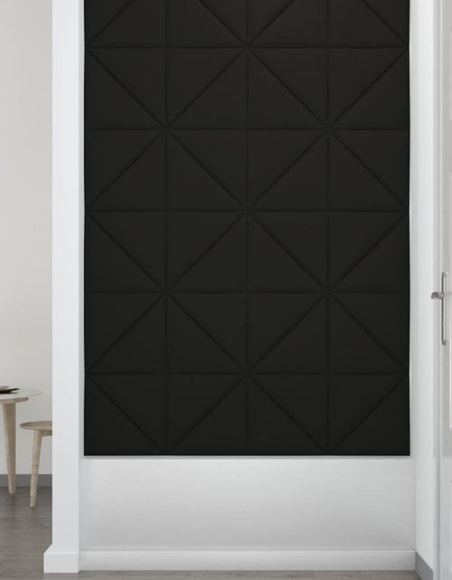 Încărcați imaginea în vizualizatorul Galerie, Panouri de perete, 12 buc., negru, 30x30 cm, textil, 0,54 m²
