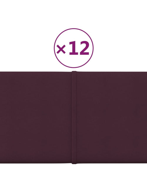 Загрузите изображение в средство просмотра галереи, Panouri de perete 12 buc. violet 30x15 cm textil 0,54 m²
