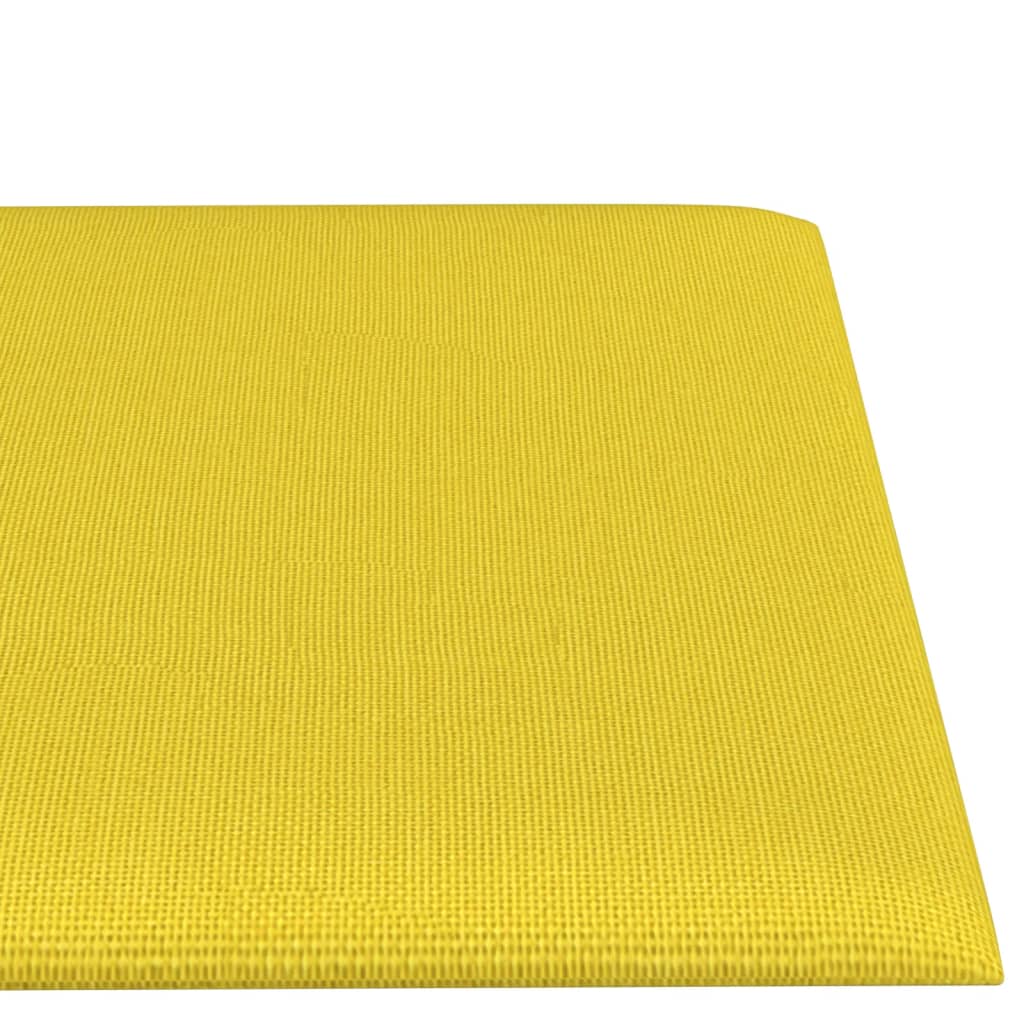 Panouri de perete 12 buc. galben deschis 30x15 cm textil 0,54m²