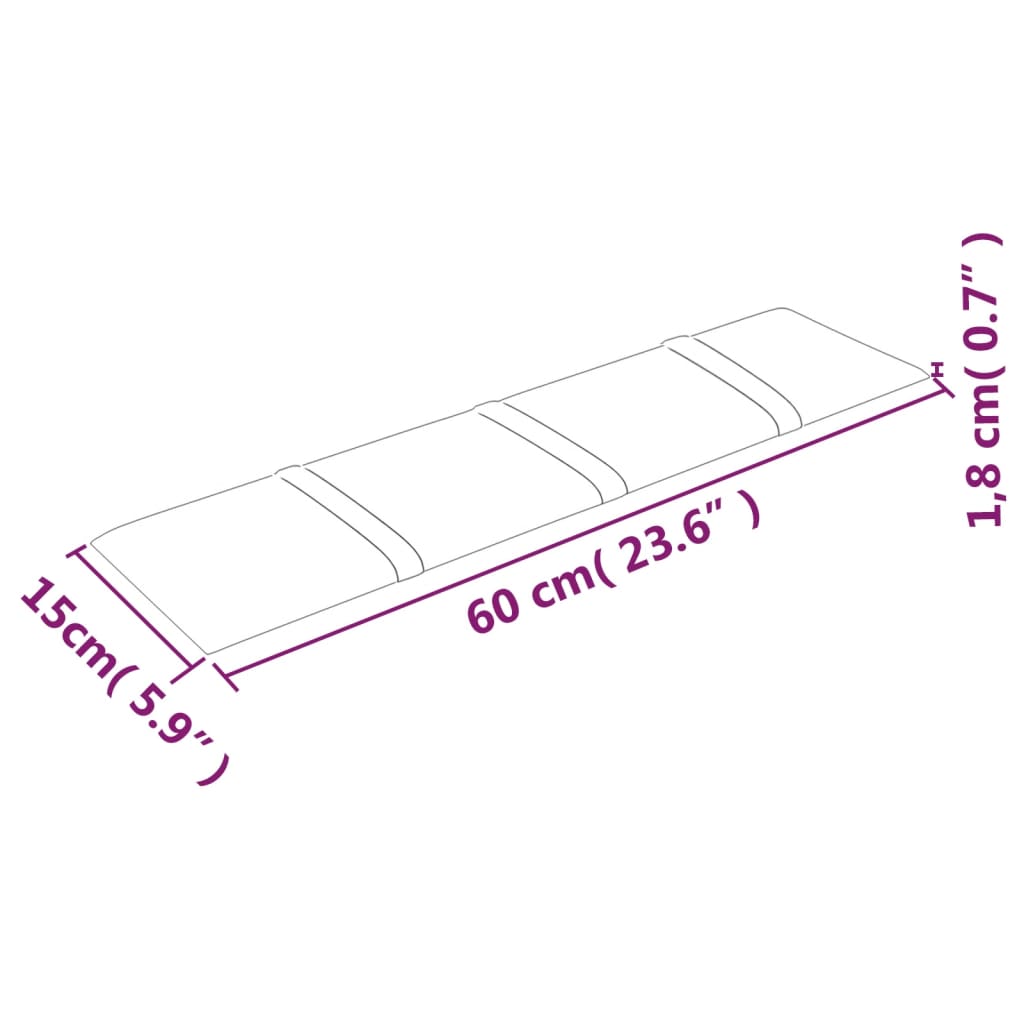 Panouri de perete 12 buc. gri închis 60x15 cm catifea 1,08 m²