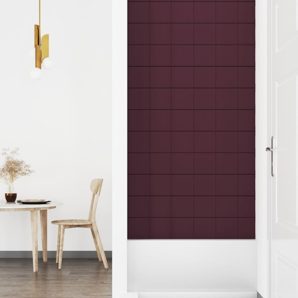 Panouri de perete 12 buc. violet 90x15 cm textil 1,62 m²