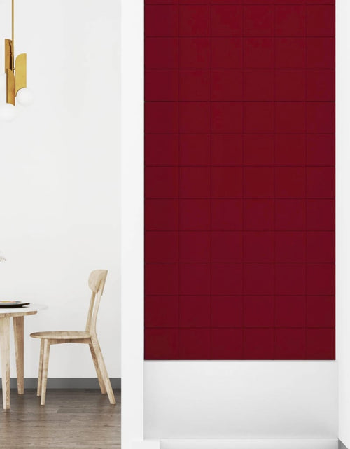 Încărcați imaginea în vizualizatorul Galerie, Panouri de perete 12 buc. roșu vin 90x15 cm catifea 1,62 m²
