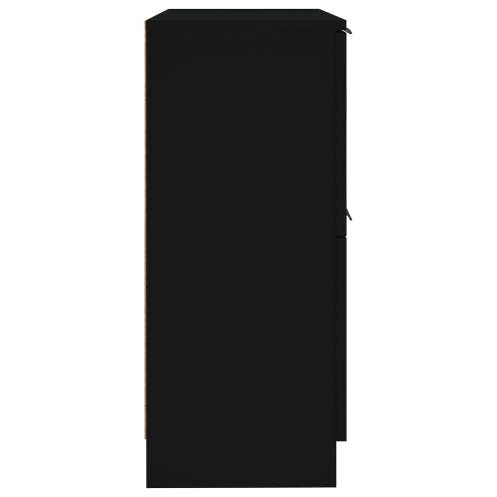 Dulapuri, 2 buc., negru, 30x30x70 cm, lemn prelucrat