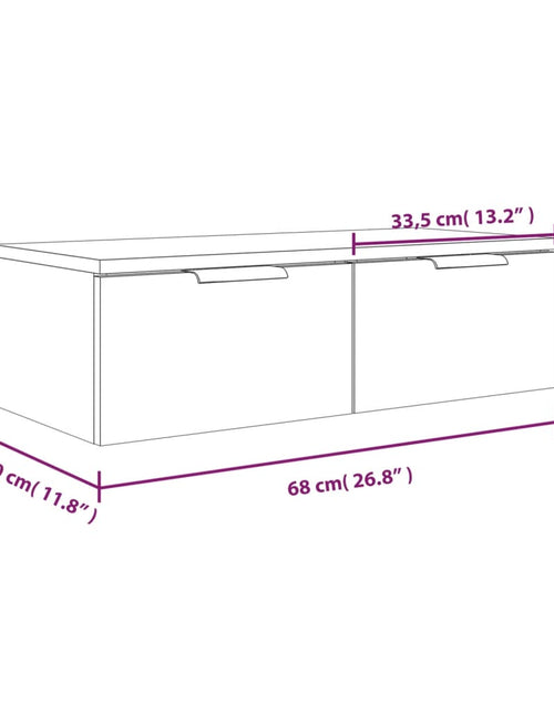 Încărcați imaginea în vizualizatorul Galerie, Dulap de perete, alb, 68x30x20 cm, lemn prelucrat
