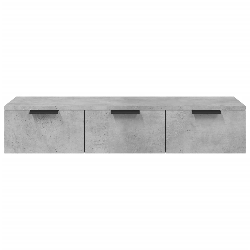 Dulap de perete, gri beton, 102x30x20 cm, lemn compozit