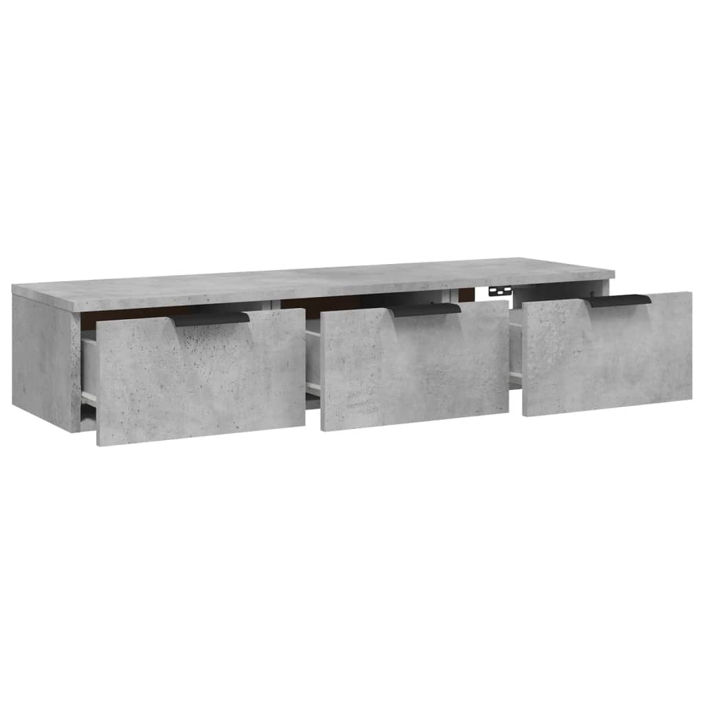 Dulap de perete, gri beton, 102x30x20 cm, lemn compozit