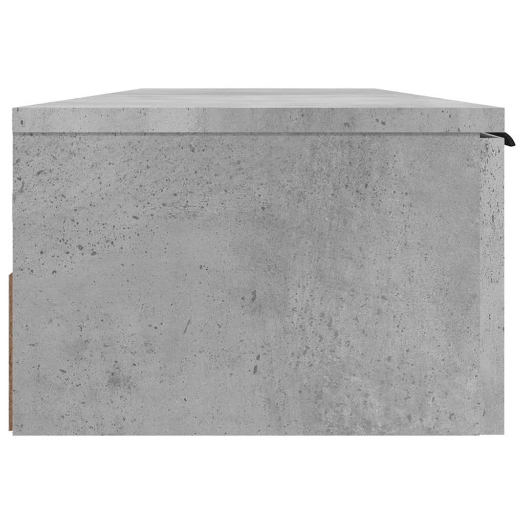 Dulap de perete, gri beton, 102x30x20 cm, lemn compozit