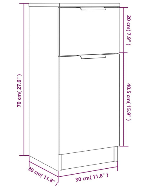 Încărcați imaginea în vizualizatorul Galerie, Dulapuri, 2 buc., gri sonoma, 30x30x70 cm, lemn prelucrat
