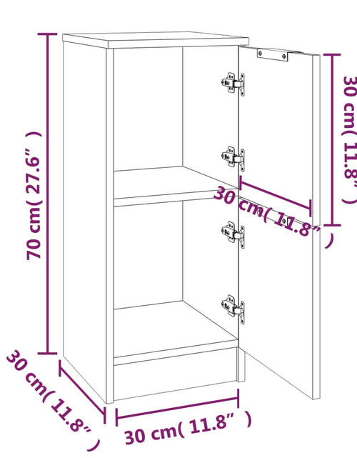 Încărcați imaginea în vizualizatorul Galerie, Dulapuri, 2 buc., gri sonoma, 30x30x70 cm, lemn prelucrat
