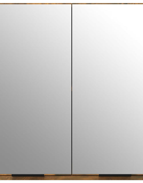 Încărcați imaginea în vizualizatorul Galerie, Dulap de baie cu oglindă, stejar fumuriu, 64x20x67 cm - Lando
