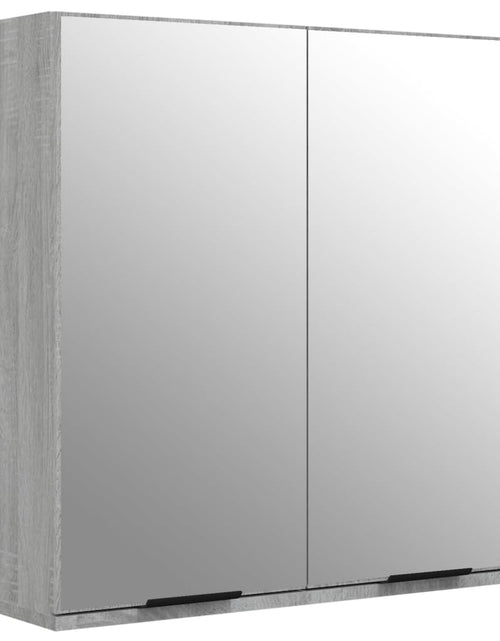 Загрузите изображение в средство просмотра галереи, Dulap de baie cu oglindă, gri sonoma, 64x20x67 cm - Lando

