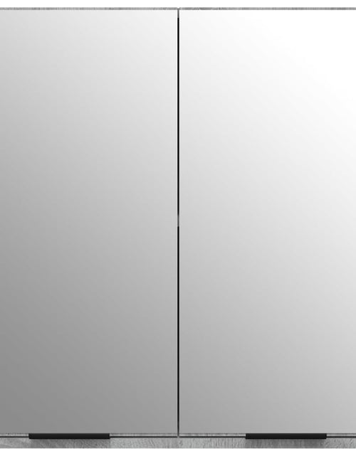 Încărcați imaginea în vizualizatorul Galerie, Dulap de baie cu oglindă, gri sonoma, 64x20x67 cm - Lando

