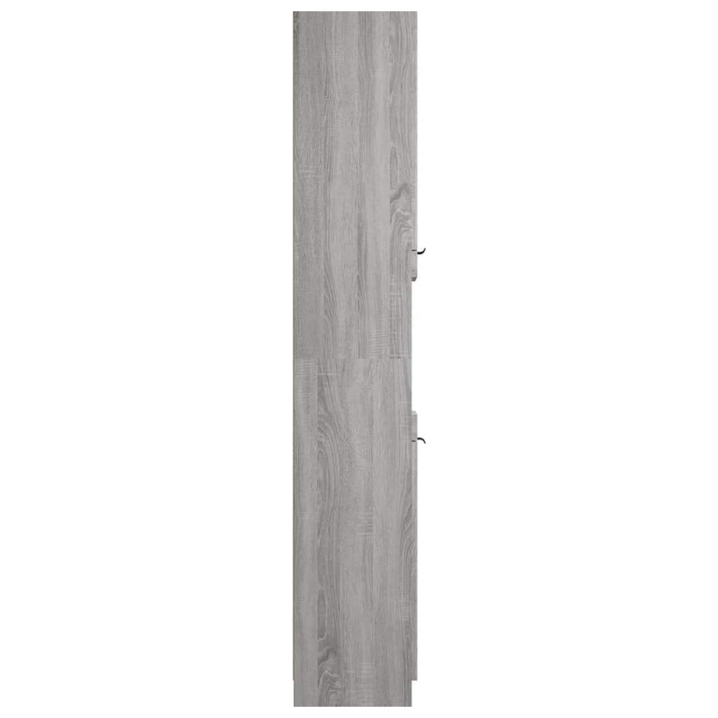 Dulap de baie, sonoma gri, 32x34x188,5 cm, lemn prelucrat