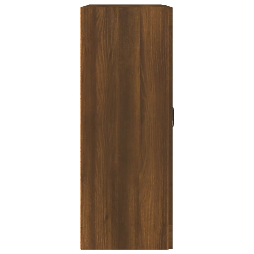Dulap de perete suspendat, stejar maro, 69,5x32,5x90 cm