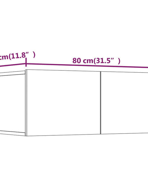 Încărcați imaginea în vizualizatorul Galerie, Comode TV, 2 buc., stejar maro, 80x30x30 cm, lemn prelucrat
