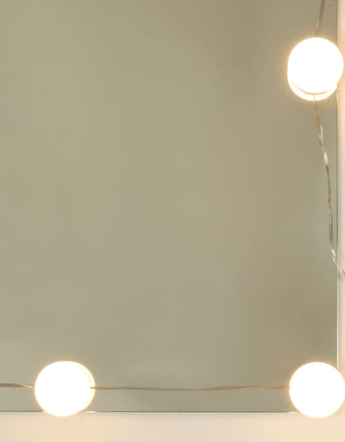 Încărcați imaginea în vizualizatorul Galerie, Masă de toaletă cu LED, gri sonoma, 96x40x142 cm - Lando
