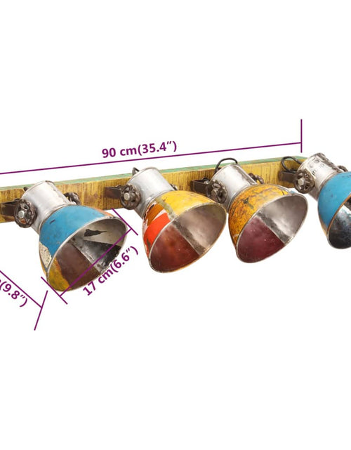 Загрузите изображение в средство просмотра галереи, Lampă de perete industrială, multicolor, 90x25 cm E27
