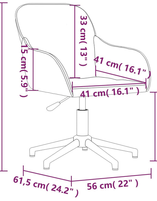 Încărcați imaginea în vizualizatorul Galerie, Scaun de birou pivotant, crem, catifea

