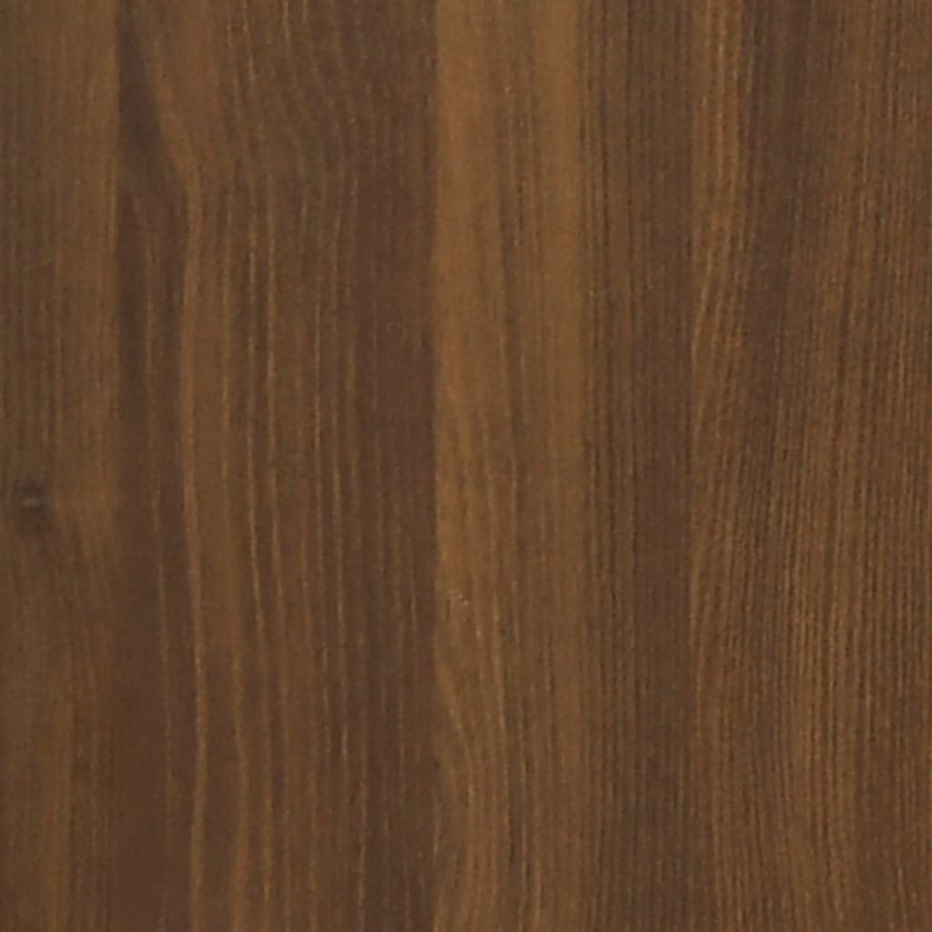 Birou cu dulap lateral, stejar maro, lemn prelucrat
