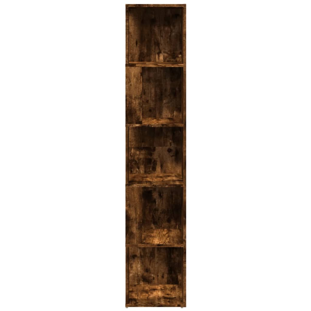 Dulap colțar, stejar fumuriu, 33x33x164,5 cm, lemn prelucrat