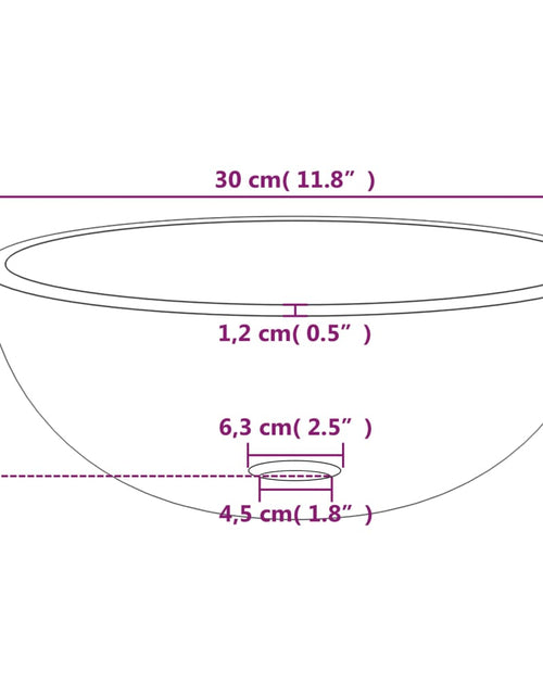 Încărcați imaginea în vizualizatorul Galerie, Lavoar din sticlă securizată, 30x12 cm, transparent
