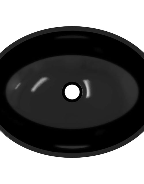 Загрузите изображение в средство просмотра галереи, Chiuvetă din sticlă, negru, 50x37x14 cm
