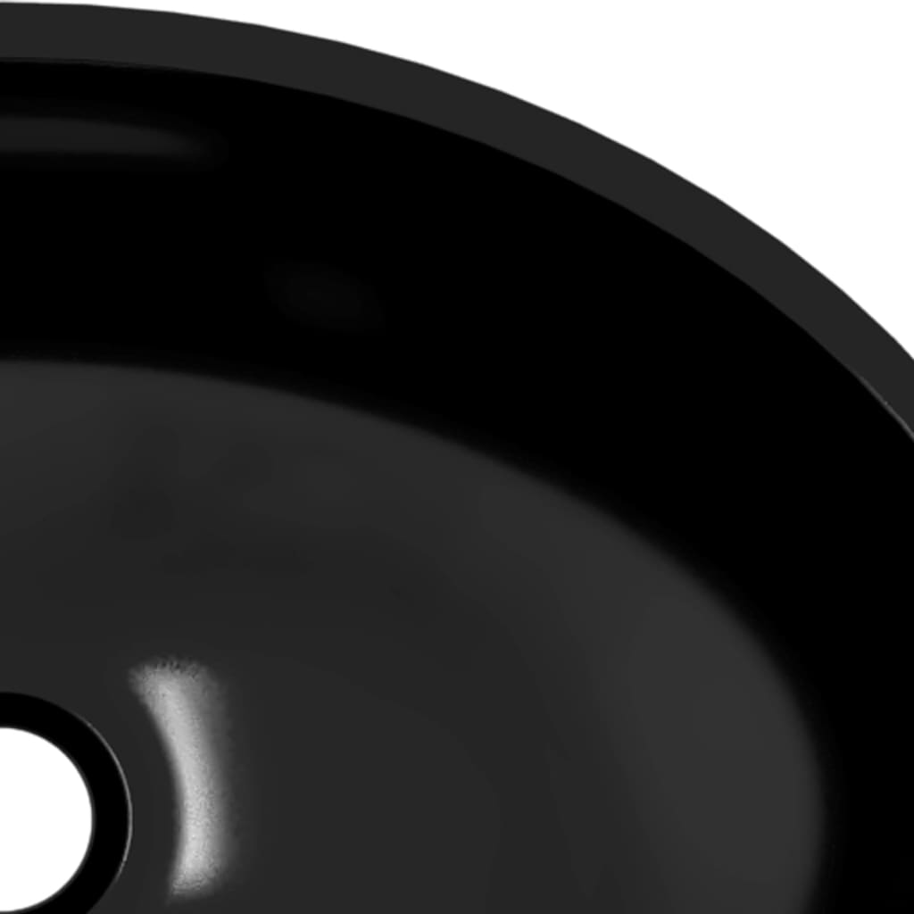Chiuvetă din sticlă, negru, 50x37x14 cm