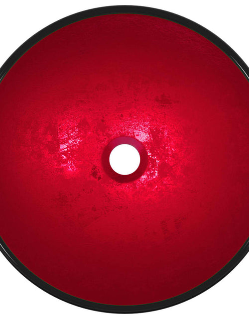 Încărcați imaginea în vizualizatorul Galerie, Chiuvetă din sticlă securizată, roșu, 42x14 cm
