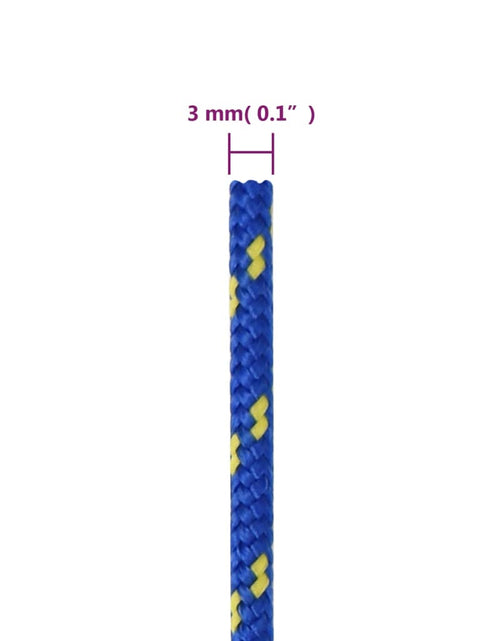 Încărcați imaginea în vizualizatorul Galerie, Frânghie de barcă, albastru, 3 mm, 25 m, polipropilenă
