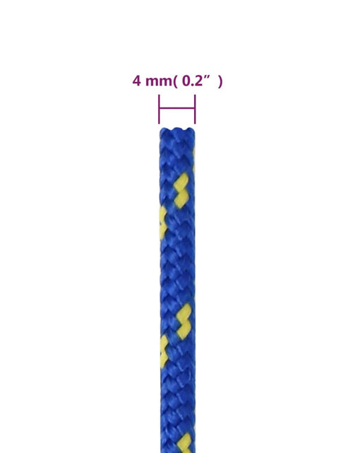 Încărcați imaginea în vizualizatorul Galerie, Frânghie de barcă, albastru, 4 mm, 25 m, polipropilenă
