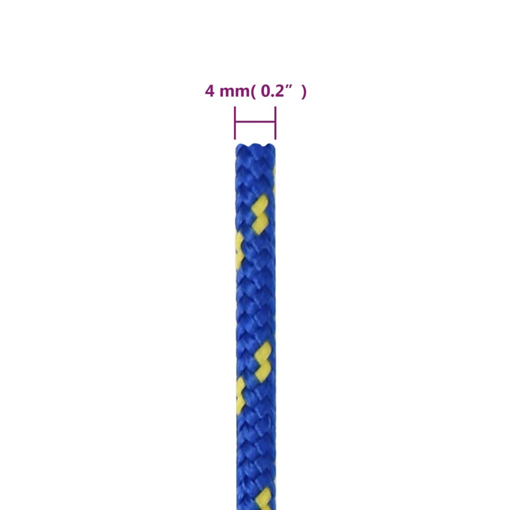 Frânghie de barcă, albastru, 4 mm, 25 m, polipropilenă