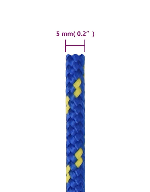 Încărcați imaginea în vizualizatorul Galerie, Frânghie de barcă, albastru, 5 mm, 25 m, polipropilenă
