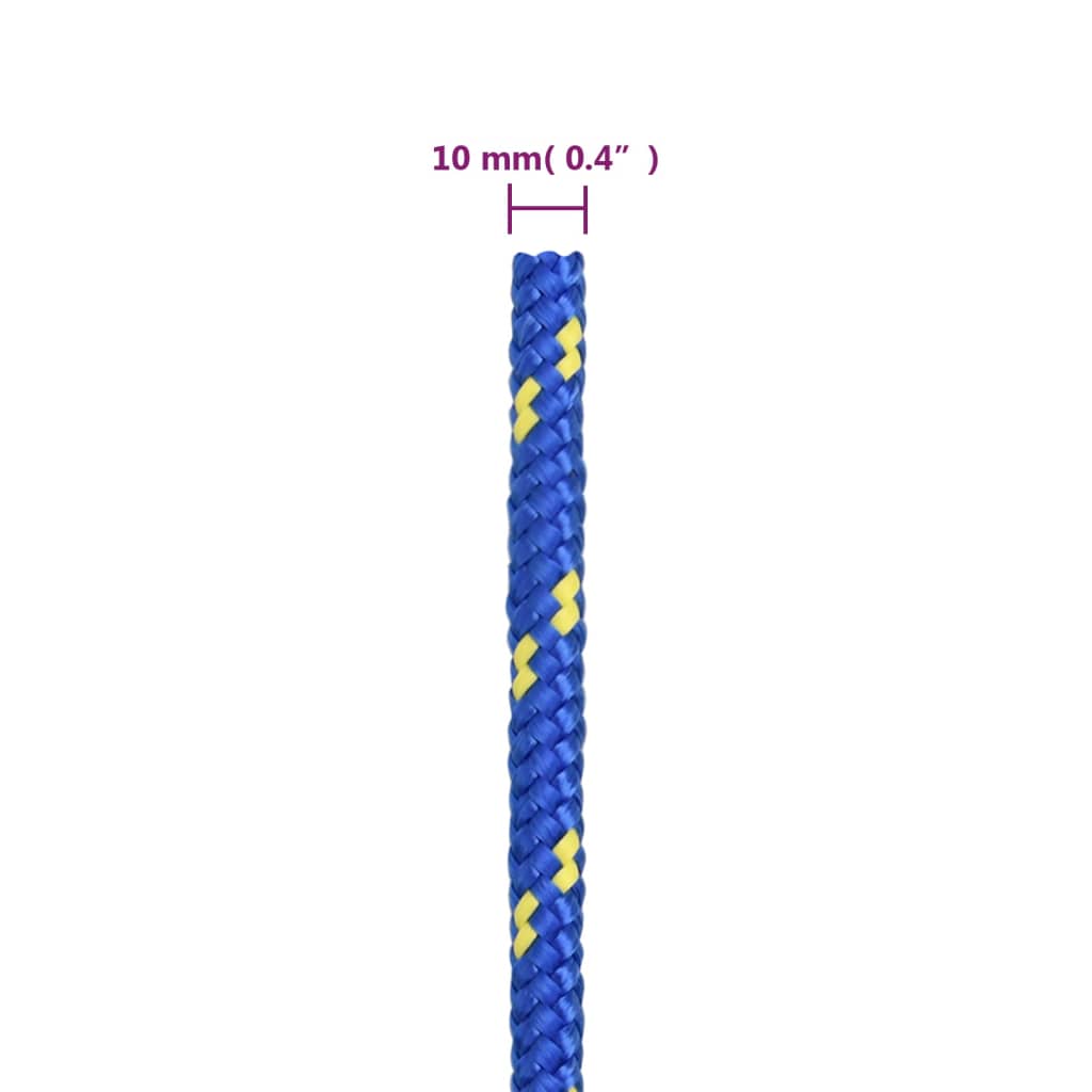 Frânghie de barcă, albastru, 10 mm, 25 m, polipropilenă