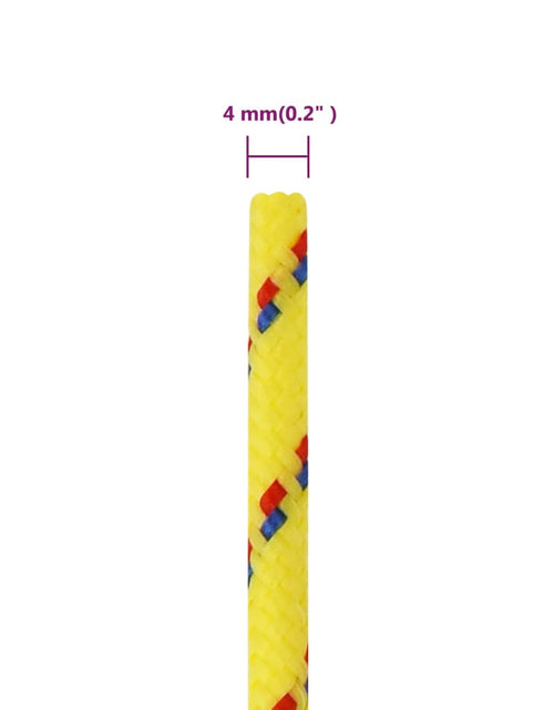 Încărcați imaginea în vizualizatorul Galerie, Frânghie de barcă, galben, 4 mm, 25 m, polipropilenă
